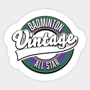 Badminton Vintage All Star Logo Sticker